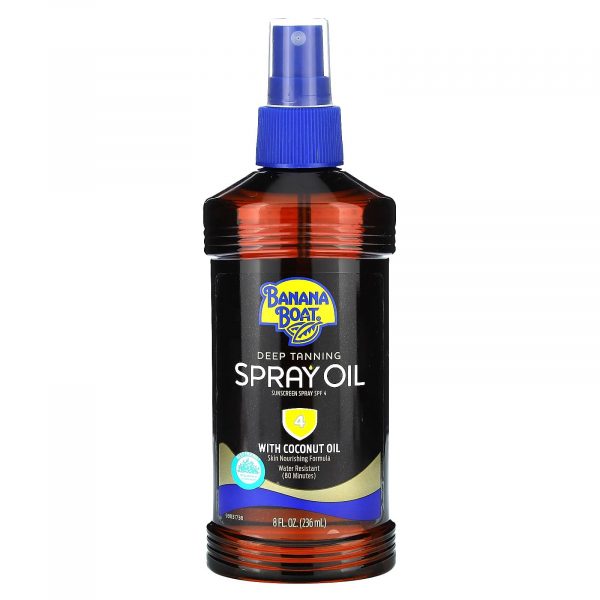 Banana Boat
Deep Tanning Spray Oil with Coconut Oil, SPF 4 (236 ml)