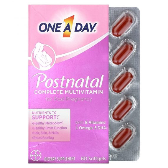 One-A-Day
Postnatal Complete Multivitamin, 60 Softgels