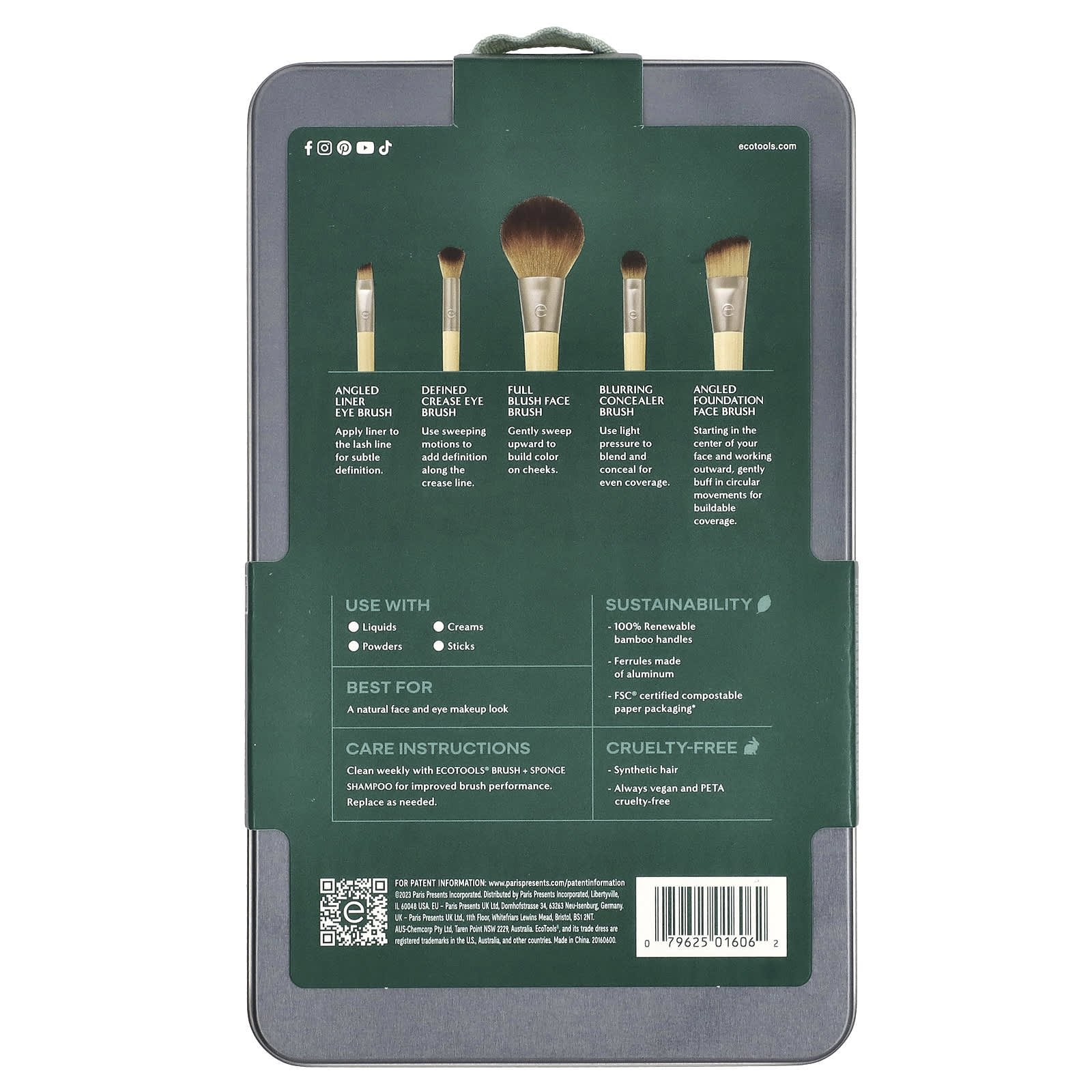 EcoTools Daily Defined Eye Kit, 5 Piece Set & Storage Tin
