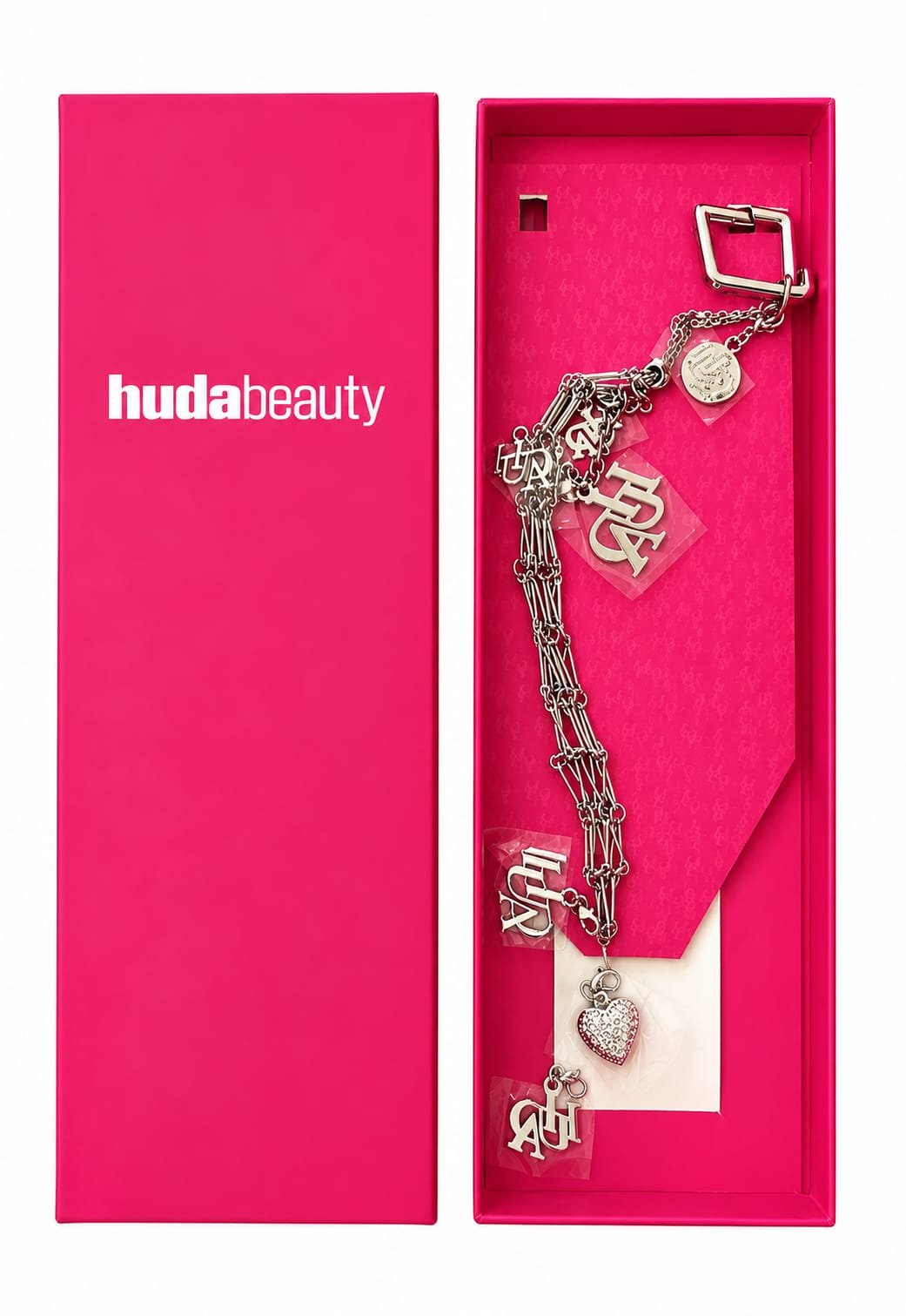 Huda Beauty TRAVEL SPRAY FRAGRANCE HOLDER WITH CHARMS