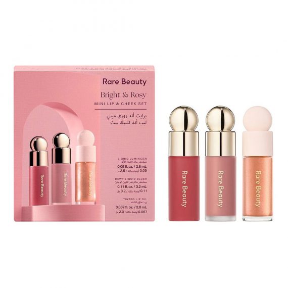 Rare Beauty Bright & Rosy Mini Lip And Cheek Set